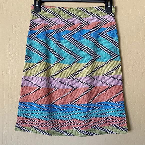 Anthropologie Aldomartins Siena Zig-Zag Mini Skirt, XS - Picture 4 of 9